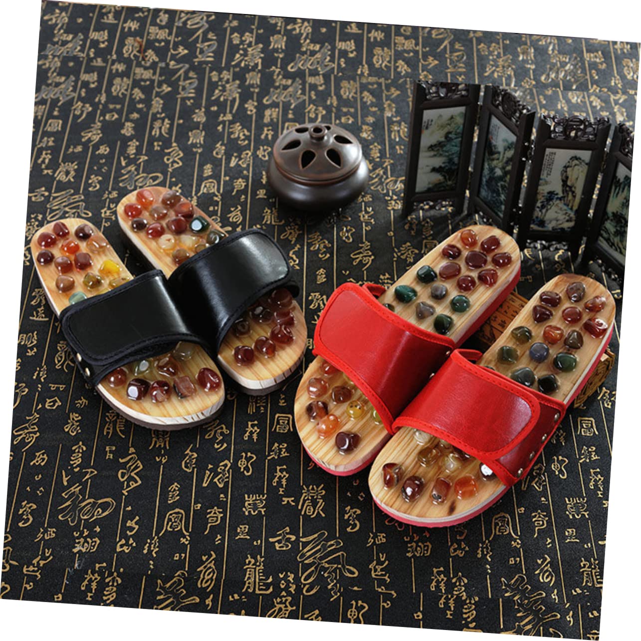 Achat Massagepantoffeln 1 Paar Schwarz 44, Fußsohlen Massageschuhe