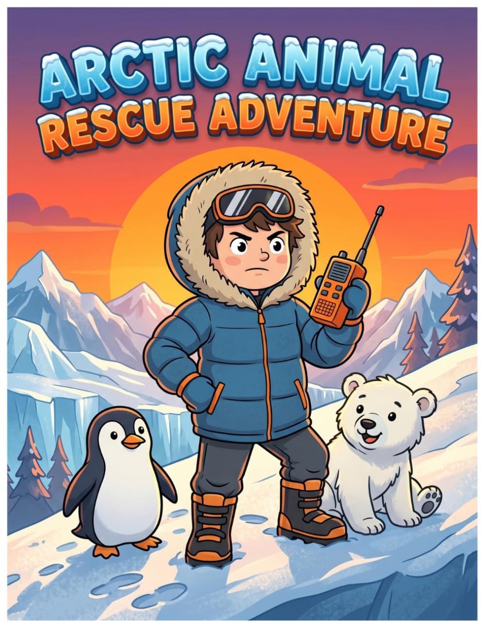Arctic Animal Rescue Adventure: A Polar Wildlife Coloring Book for Kids: 20 Fun Rescue Missions Featuring Polar Bears, Penguins, and Seals – Easy Coloring Pages for Boys and Girls Ages 4-8