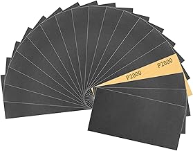 Sruhrak 30 Pieces Sanding Paper 93 x 230 mm Waterproof Sandpaper Grit 2000 Grit for Polishing Cars, Resins, Metals and Plastics