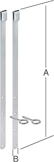 VORMANN Gitterrostsicherung Kellerschachtsicherung Lichtschachtsicherung | Einbruchschutz | Einbruchsicherung | Stahl verzinkt | witterungsbeständig | 2 Stück (Größe: 415 x 20 mm) | Made in Germany