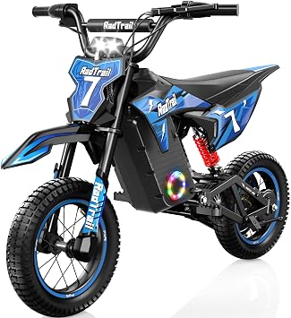 36V Electric Dirt Bike for Kids Ages 4-10, 700W Peak 15.5MPH, 3-Speed Modes