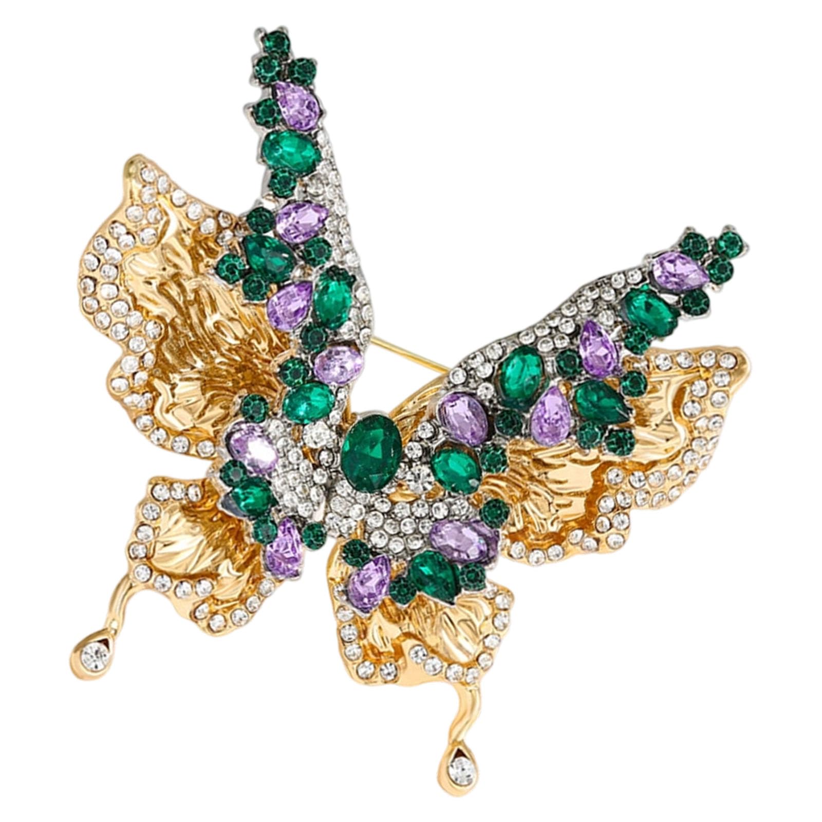 Maxtonser Stylish Butterfly Brooch With Layered Design Electroplated badge Pin Chest Jewelry Accessory For Special Occasion