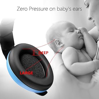 BBTKCARE Baby Ear Protectors-Noise Canceling Headphones for Babies and Toddlers 3 months to 2 Years Old (Blue)