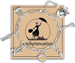 MAOFAED Musical Charm Bracelet for Fans, Supercalifragilisticexpialidocious, Paperclip Chain Bracelet(daisylink)
