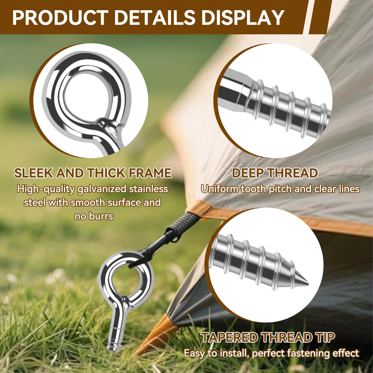 Anclaje para Andamio Ganchos Tornillos de Ojo M12*230mm Tornillos de Anillo Galvanizado Pernos de Ojos Pesado para Anclaje de Andamios Fijación de Pared Levantar 4Pcs (4Pcs, M12*230)