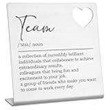 Team Signs for Work, Team Definition Gifts Funny Office Desk Decor Sign Employee Appreciation Gifts Inspiration Work Gifts Thank You Gifts for Coworkers Women Team Definition Teamwork Sign - TZB07