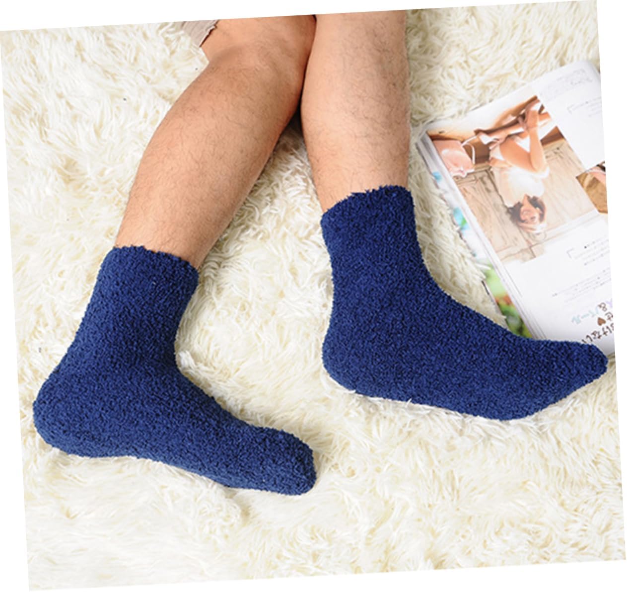 Coral Fleece Socks Slipper for Men Padded Socks for Men House Slippers For Slides Sock s
