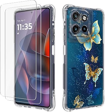 for Moto G Stylus 5G 2026/2025 Case Slim Flexible TPU for Girls Women Airbag Bumper Shock Absorption Rubber Soft Silicone Cover for Motorola Moto G Stylus 5G 2026 Butterfly