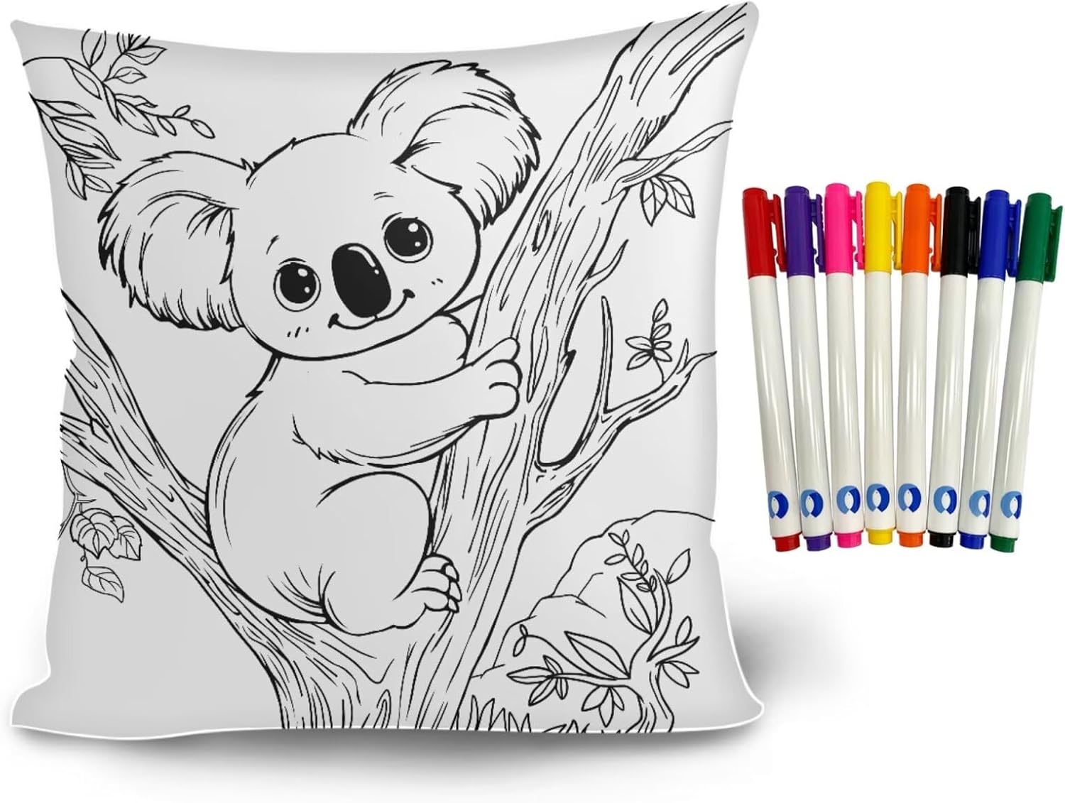 Koala Girls Pillowcase Ages 6-8 8-10 Color Your Own Personalized Pillow Case Protector with Zipper Color in Pillow Case Covers Arts