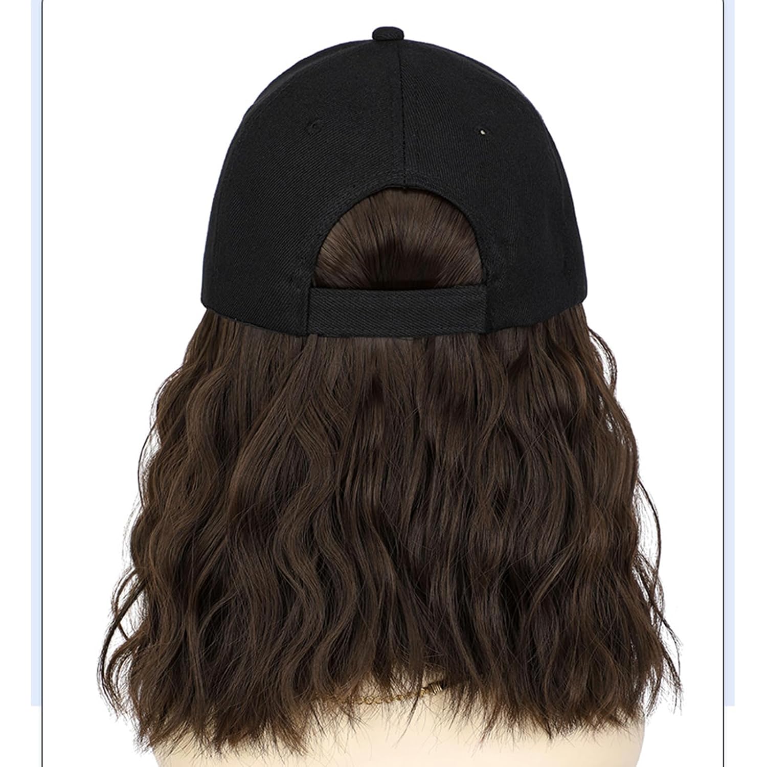 Synthetic Fiber Wig Hat Soft Curly Wig Hair Baseball Cap Women Fashion Curly Hat Female Accessories Hair Cap Bob Baseball