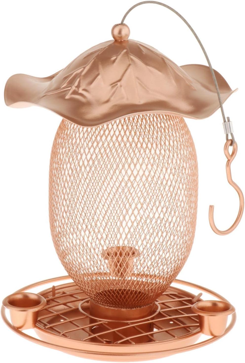 Practical Anti Squirrel Bird Feeders Bird Feeder Food Dispenser Cage Portable Watering Large Capacity