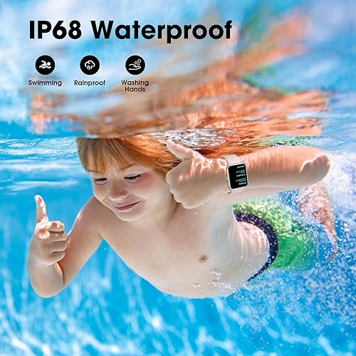 Miniatura 7 de Pautios Reloj inteligente, IP68 resistente al agua, rastreador de actividad física con frecuencia cardíaca, SpO2 y monitor de sueño, podómetro,