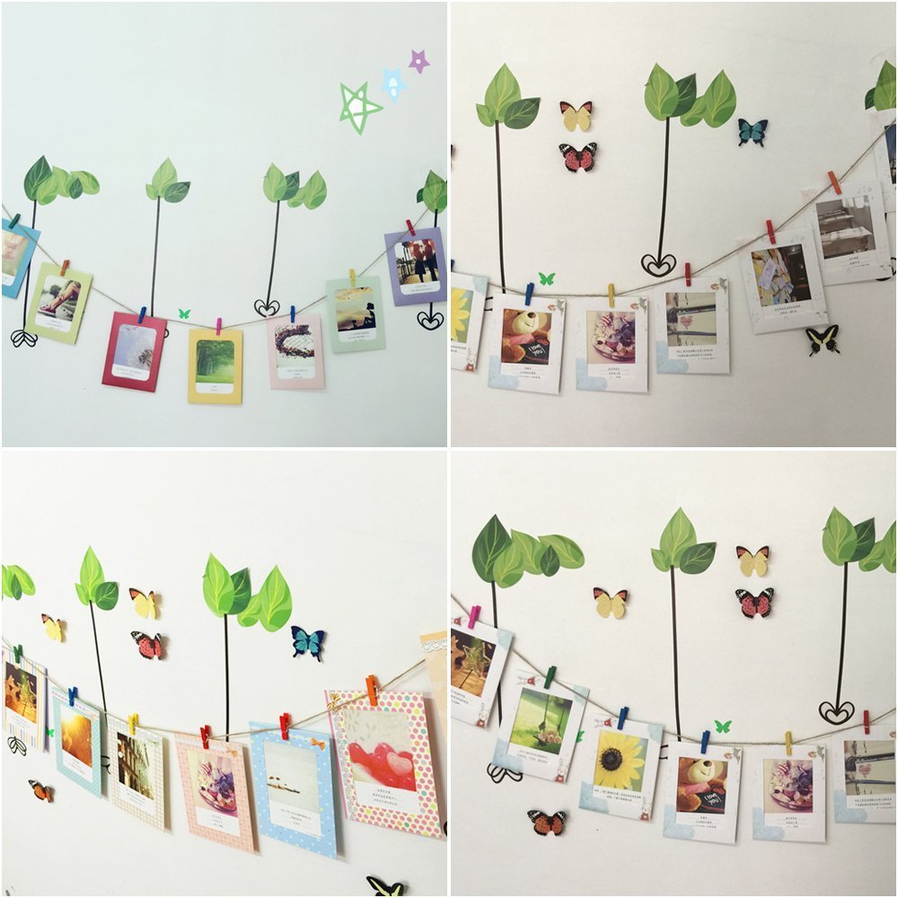 Clip in legno colorato, clip per foto, decorazione per la casa