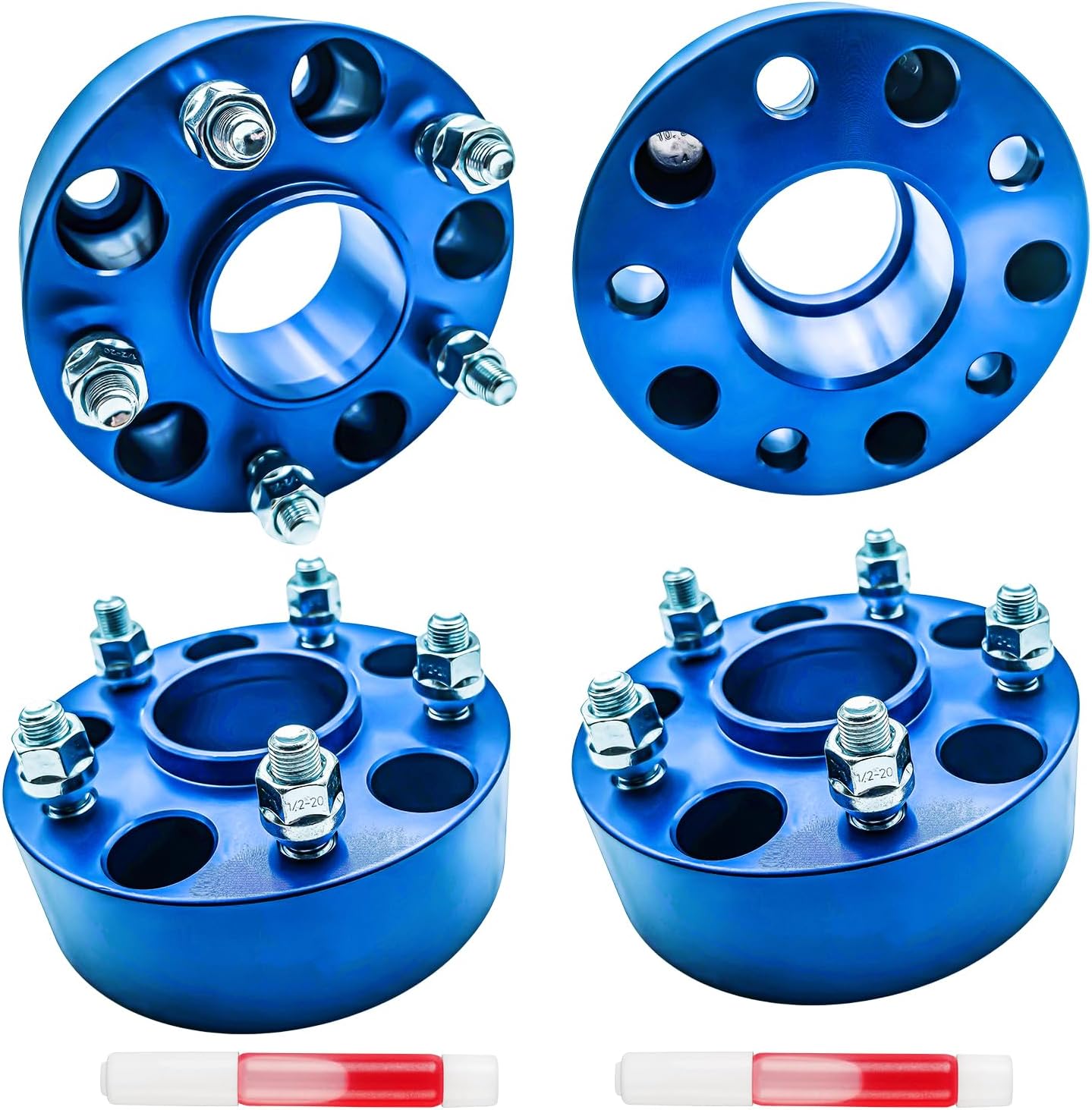 KAX 5x5 Wheel Spacers 2 inch,Hub Centric Wheel Spacers with 1/2" x20 Studs 71.5mm Hub Bore,4Pcs Spacers fit for Wrangler, Grand Cherokee, Commander