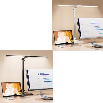 CHARYJOD Height Adjustable LED Desk Lamp for Office Home