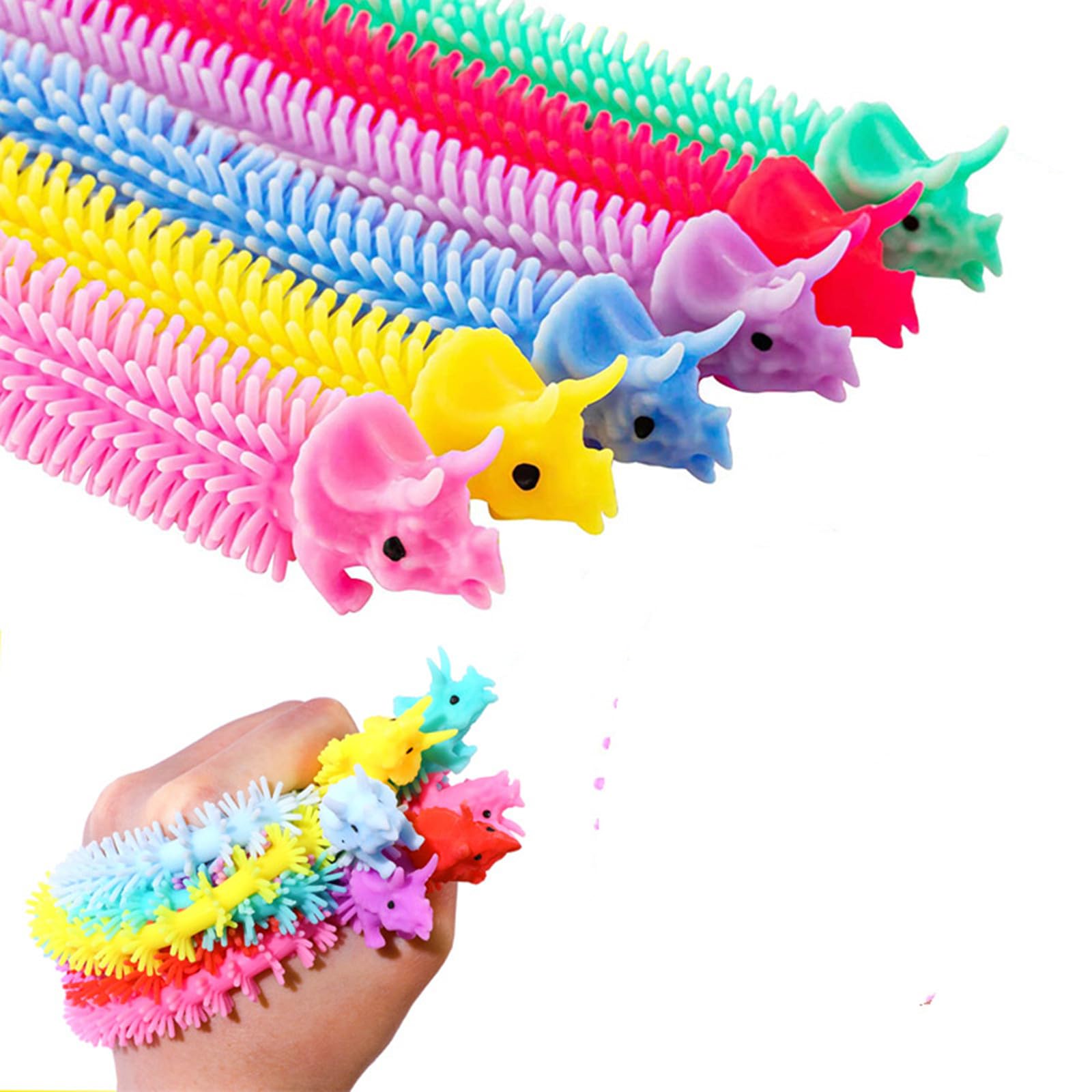 12 Pack Dinosaur Sensory Stretchy Strings Fidget Toys Stretchy Sensory ...