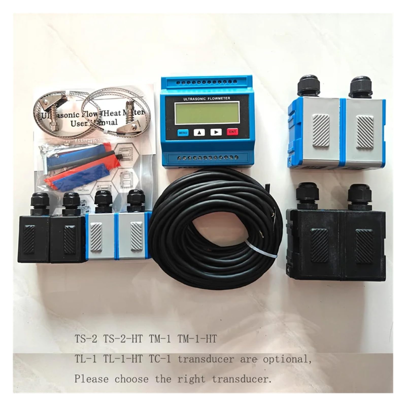 Caudalímetro ultrasónico TUF-2000M de 0 a ±10 m/s, módulo digital de caudalímetro de agua con transductor TS-2, TM-1 y TL-1, DN15-6000 mm, for tuberías de cobre/PVC. Alta sensibilidad, baja repetibili