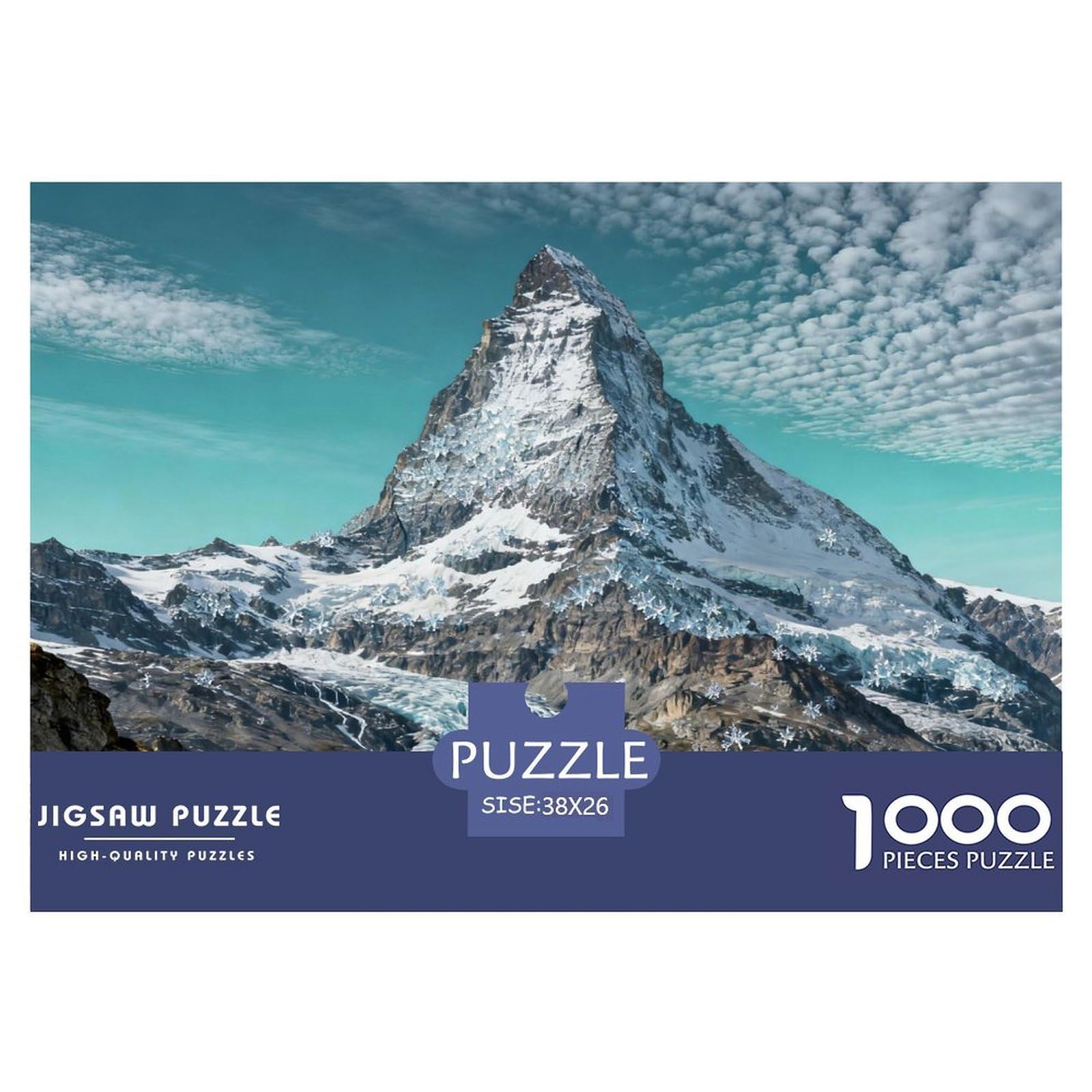 The Matterhorn, Switzerland Wooden Jigsaw Puzzle Waterproof 1000 Piece Puzzles for Adults Fun Home Decoration