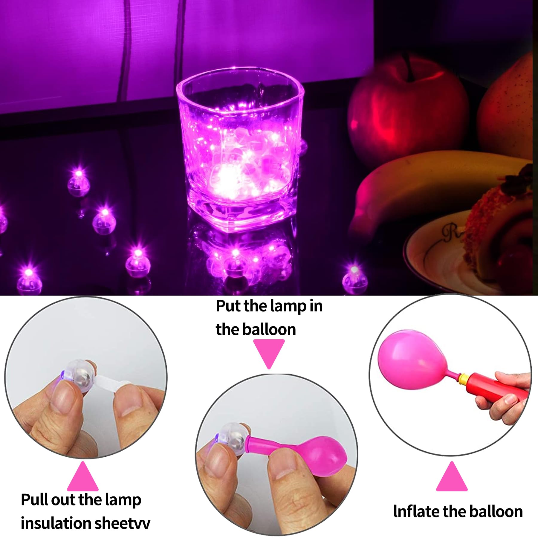 100 Mini LED Pour Ballons – Lumières Blanches Pour Mariage, Anniversaire, Noël & Halloween – Lot Économique
