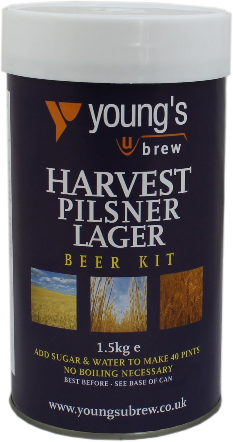 Youngs Harvest Pilsner Lager Kit Makes 40 Pints! Home Brew Beer Kit