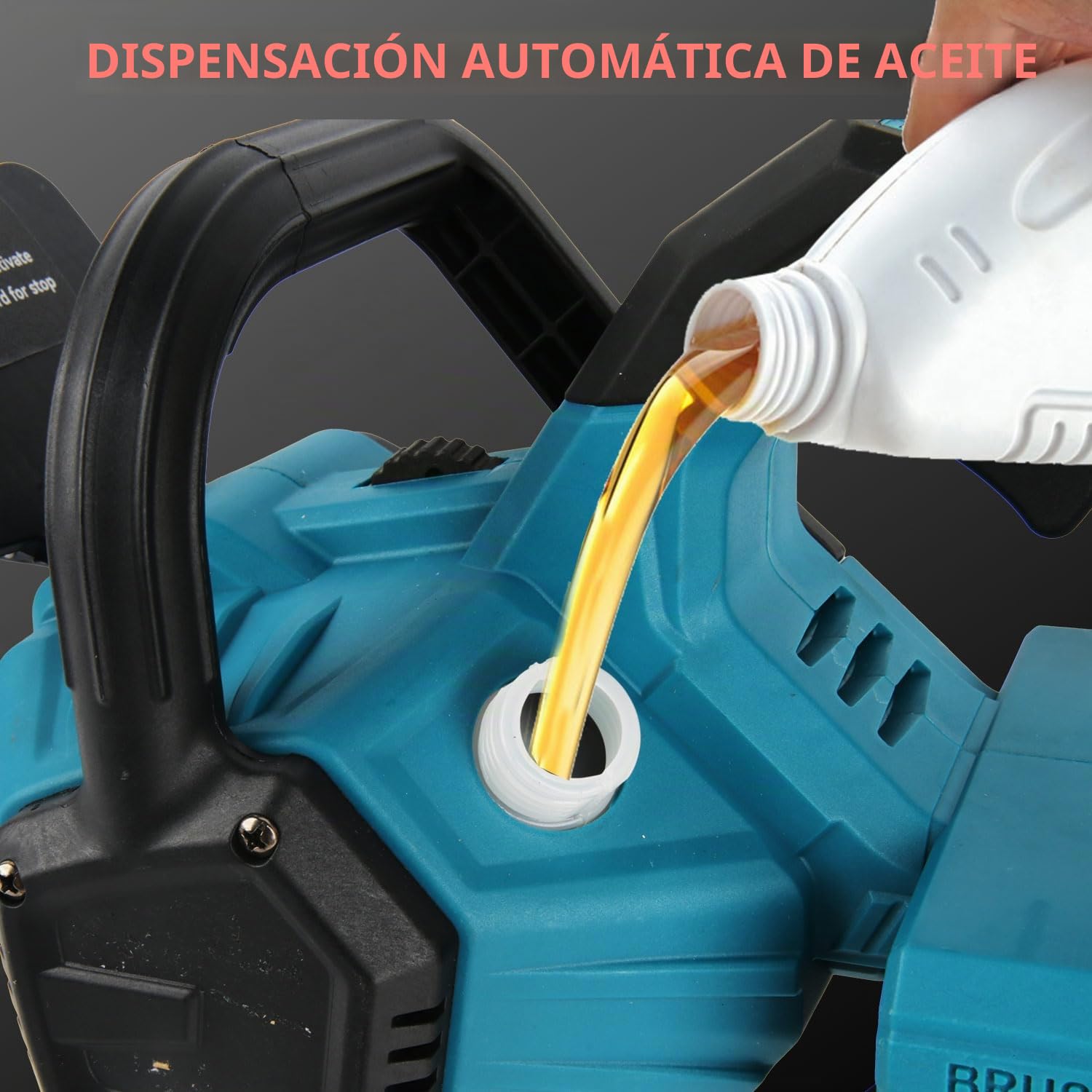 Motosierra Eléctrica con Batería de 21V, 1800 W, Sin Escobillas, con Cadena de 16 Pulgadas, con Espada de 40CM, Motosierra Bateria con 2 Baterías de 4000 mAh para Cortar Madera