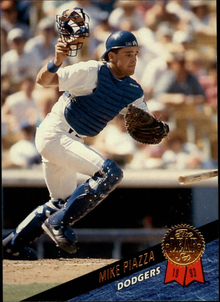 Amazon.com: 1993 Leaf Baseball Card #35 Mike Piazza : Collectibles 