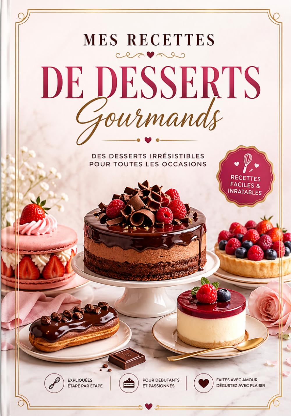 Mon Carnet de Recettes Sucrées: Pour noter et créer vos desserts préférés