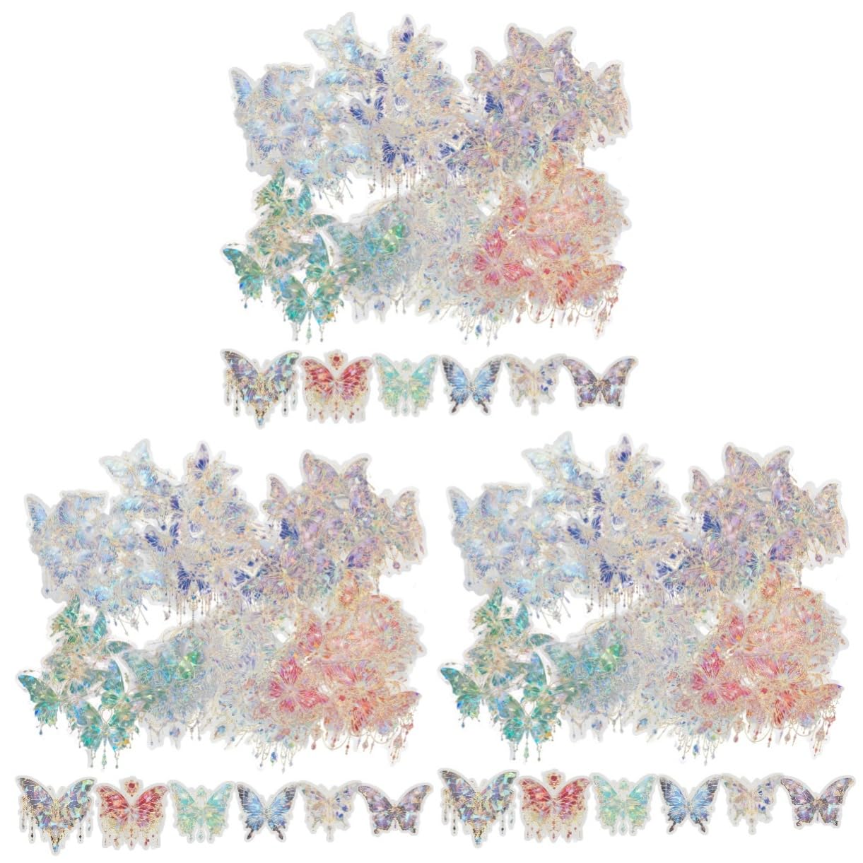SHINEOFI 360pièces Autocollants Holographiques Pour Scrapbooking Stickers Relief Avec Motifs Adorables Pour Décoration De Journal Téléphone Et Cartes De Vœux Mix De Styles