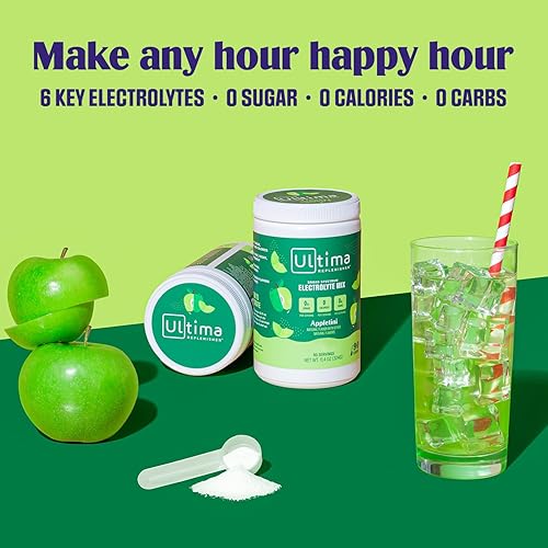 Vista 25 de Ultima Replenisher Mocktini - Mezcla de bebida en polvo de electrolitos - Sin azúcar - Piña Colada, 90 porciones - Polvo de hidratación con 6