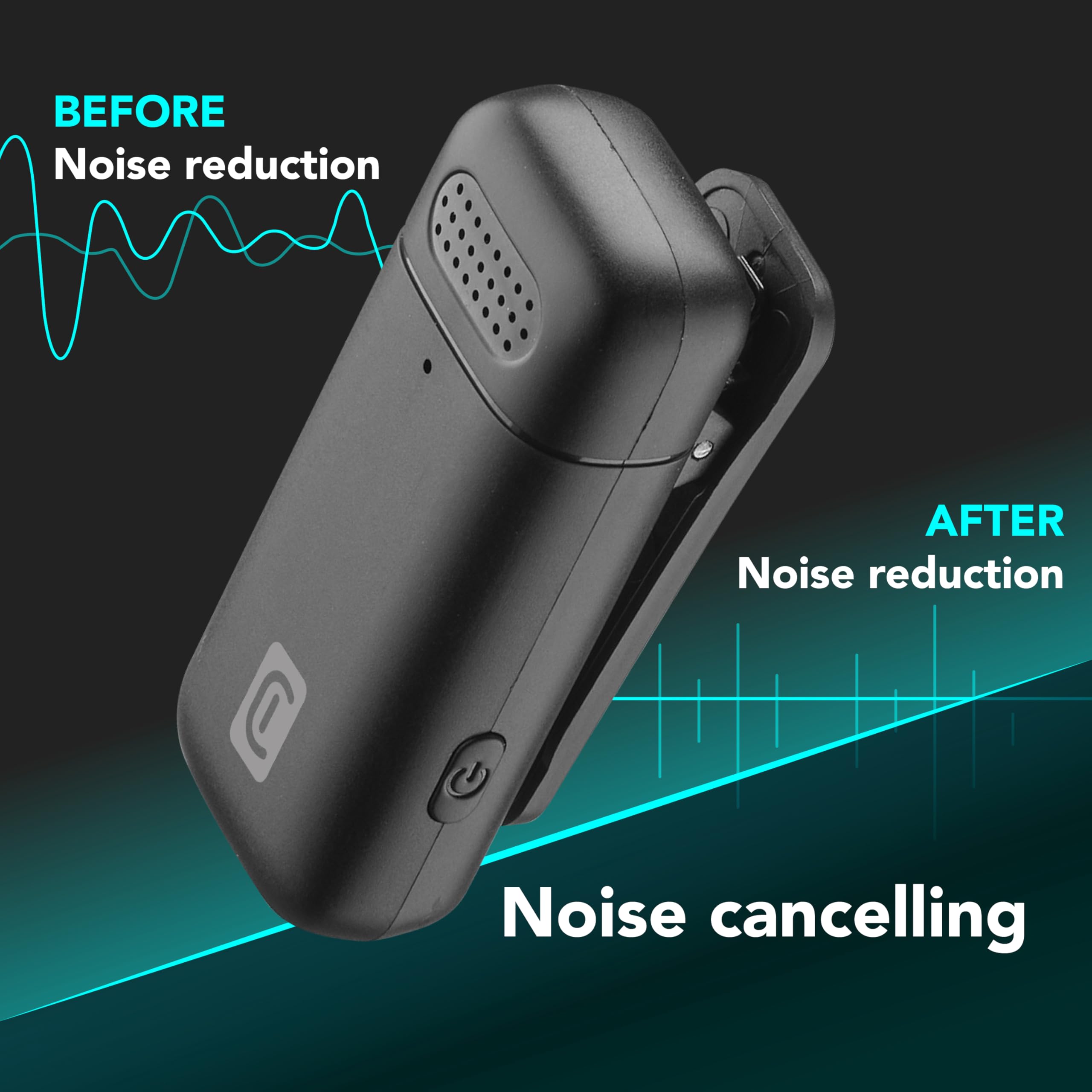 Cellularline Talk Pro bezprzewodowy mikrofon USB-C do wideorozmów, vlogów i kreatywnych treści, z funkcją Plug and Play, redukcja hałasu dzięki ENC, 6 godzin pracy baterii, słuchawki monitora, w