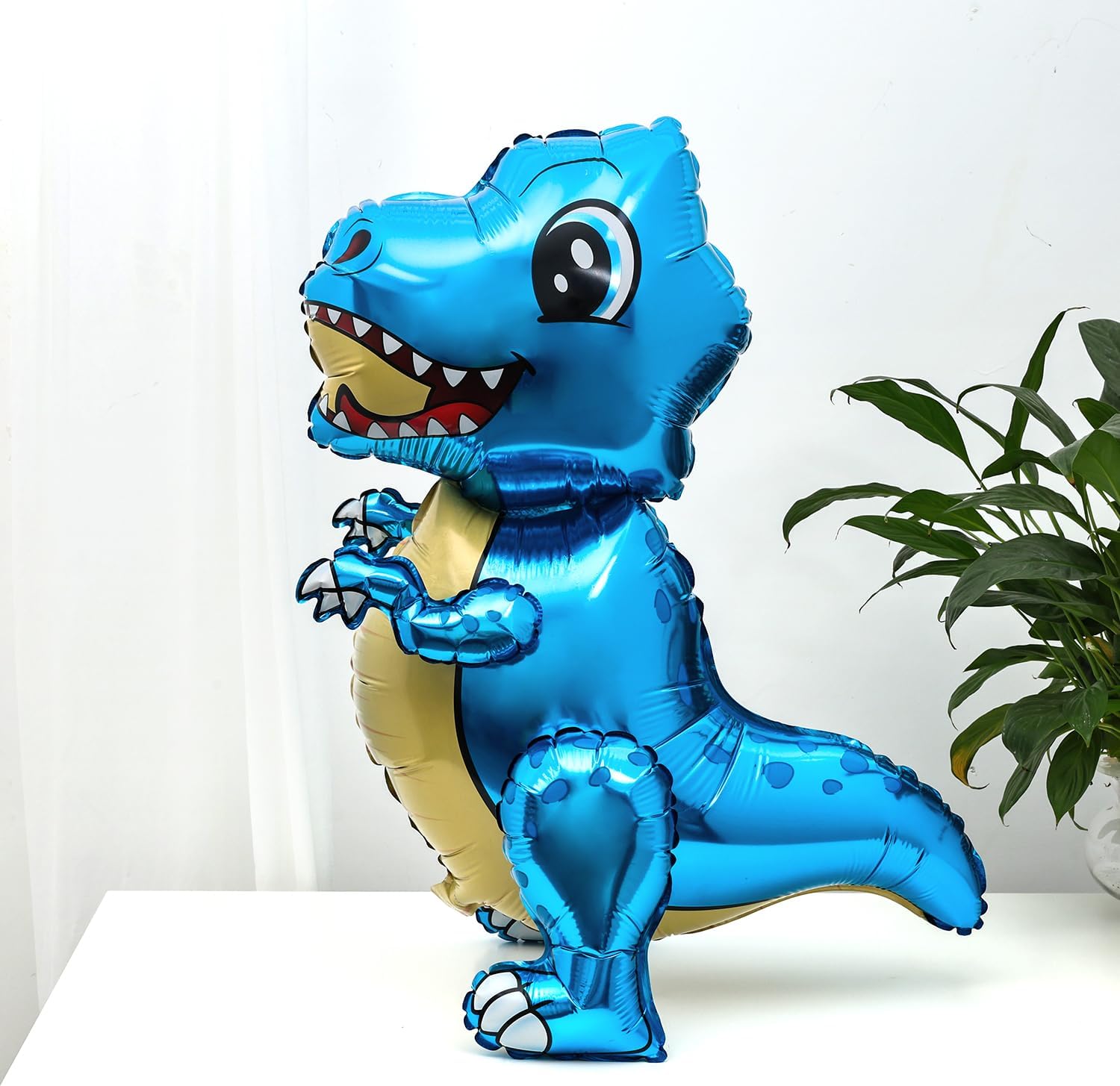 4Pack Giant Self Standing Dinosaur Foil Balloons for Dinosaur Birthday Party Supplies Decorations : Toys & Games