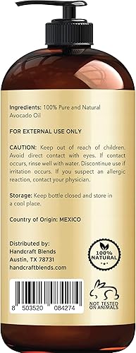 Miniatura 7 de Handcraft - Aceite de almendras dulces con aceite de semilla de uva y aceite de aguacate, 100 % puro y natural, aceites portadores de grado