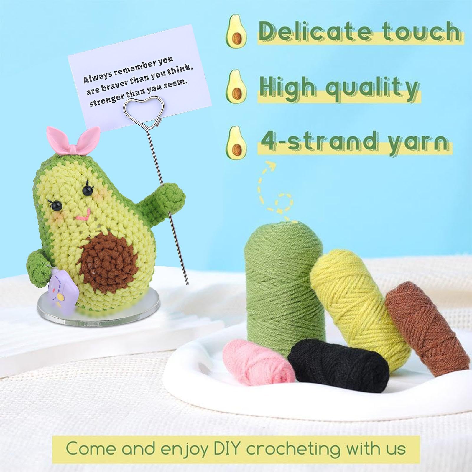 Kit De Crochet Avocat Pour Débutants - Kit Complet Avec Manuel Et Carte Motivant