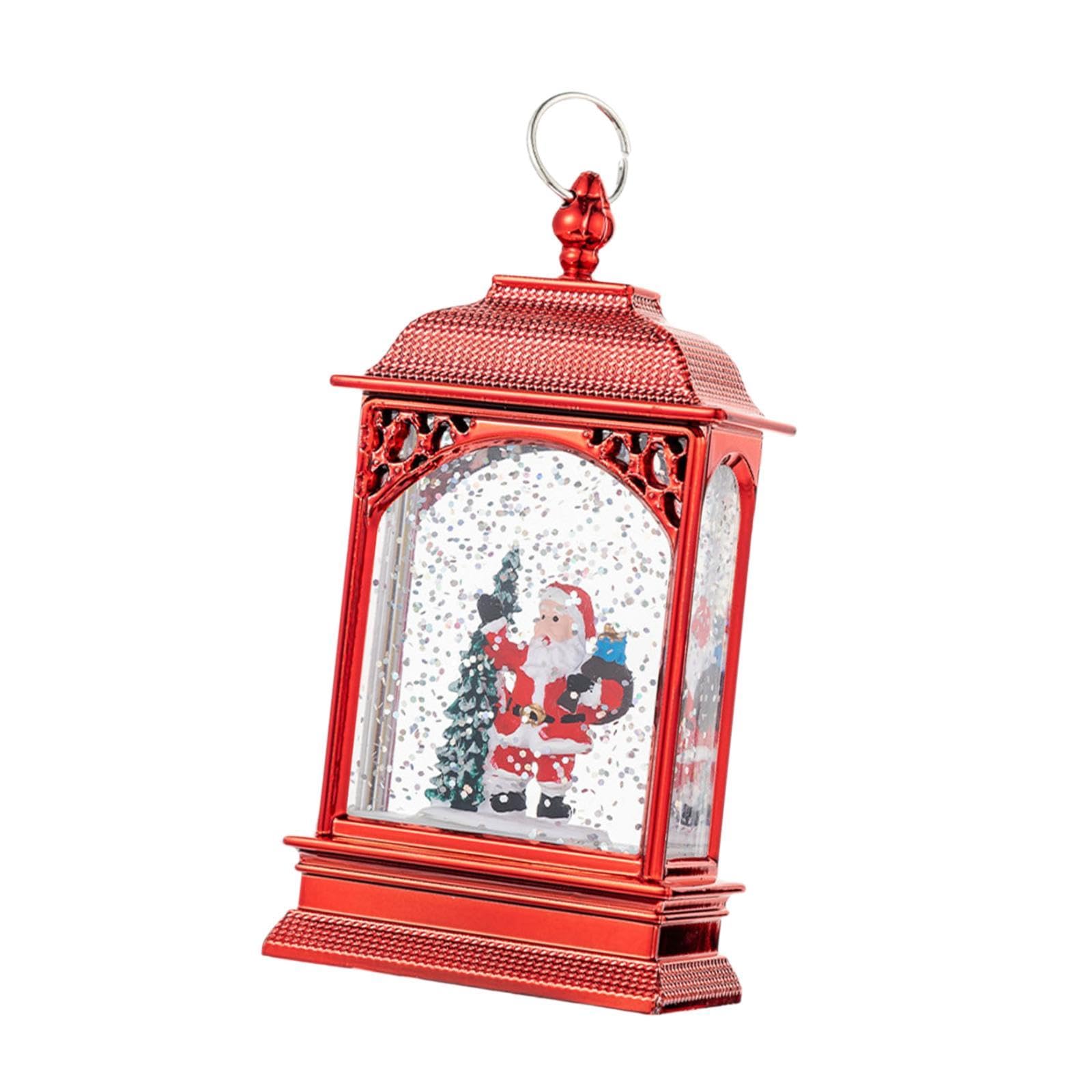 Bola de nieve de Navidad PPPHTUO con linterna iluminada de Papá Noel para decoración de mesa