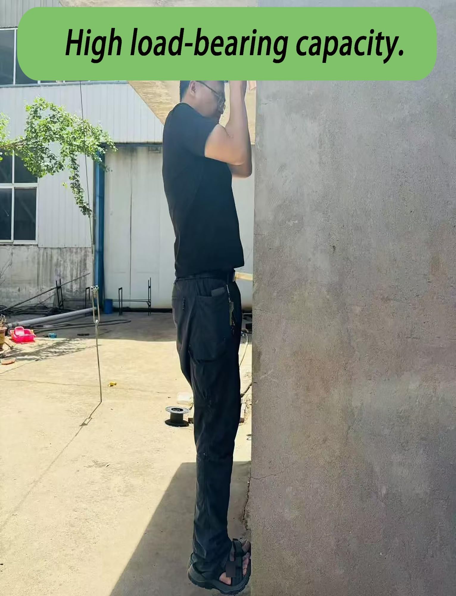 Abrazadera de anclaje portátil for vigas de acero, punto de anclaje anticaídas for trabajos en altura, soporte de amarre for arnés de seguridad de andamios de construcción(19.7-23.6")