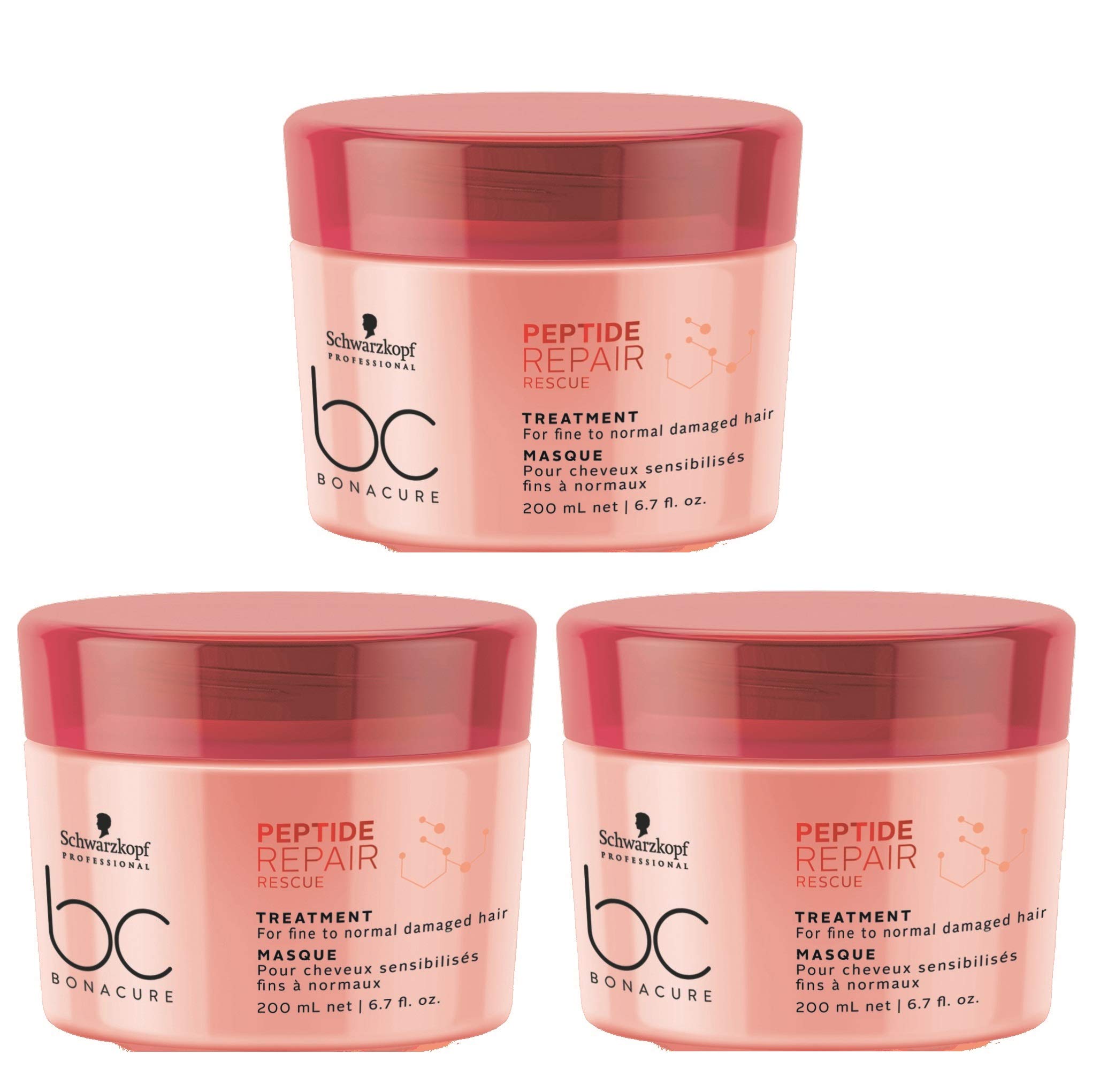 Schwarzkopf BC Bonacure Repair Peptide Rescue Treatment 3 x 200 ml No Import