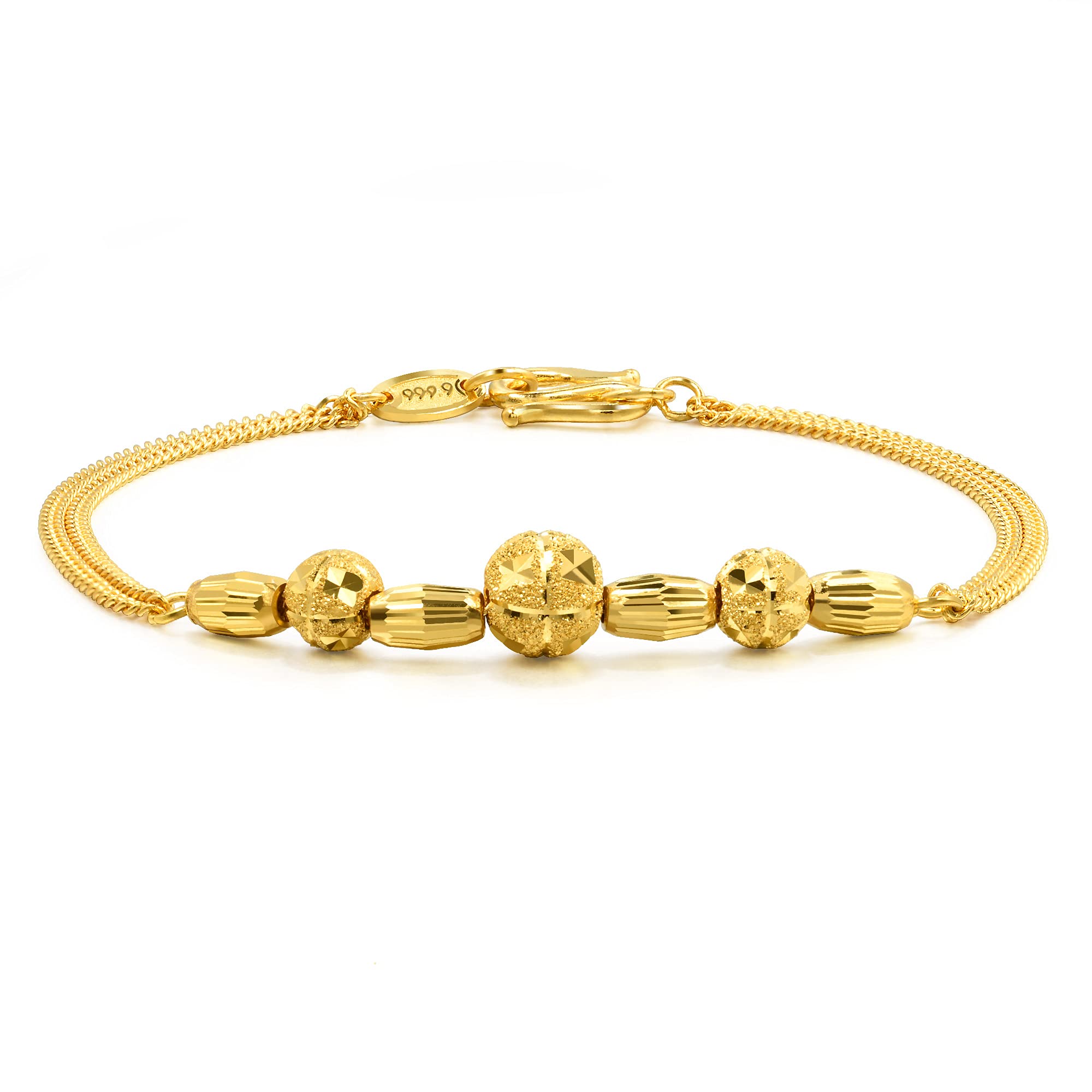 Chow Sang Sang 999.9 24K Solid Gold Price-by-Weight 5.25g Gold Bracelet 40369B