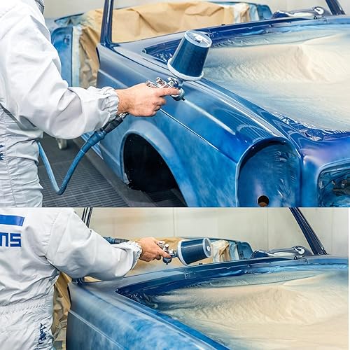 Miniatura 5 de MDH Juego de vasos desechables para pistola de pintura con sistema de 50 tazas y tapas20 tapas1 taza dura con anillo de retención para uso de