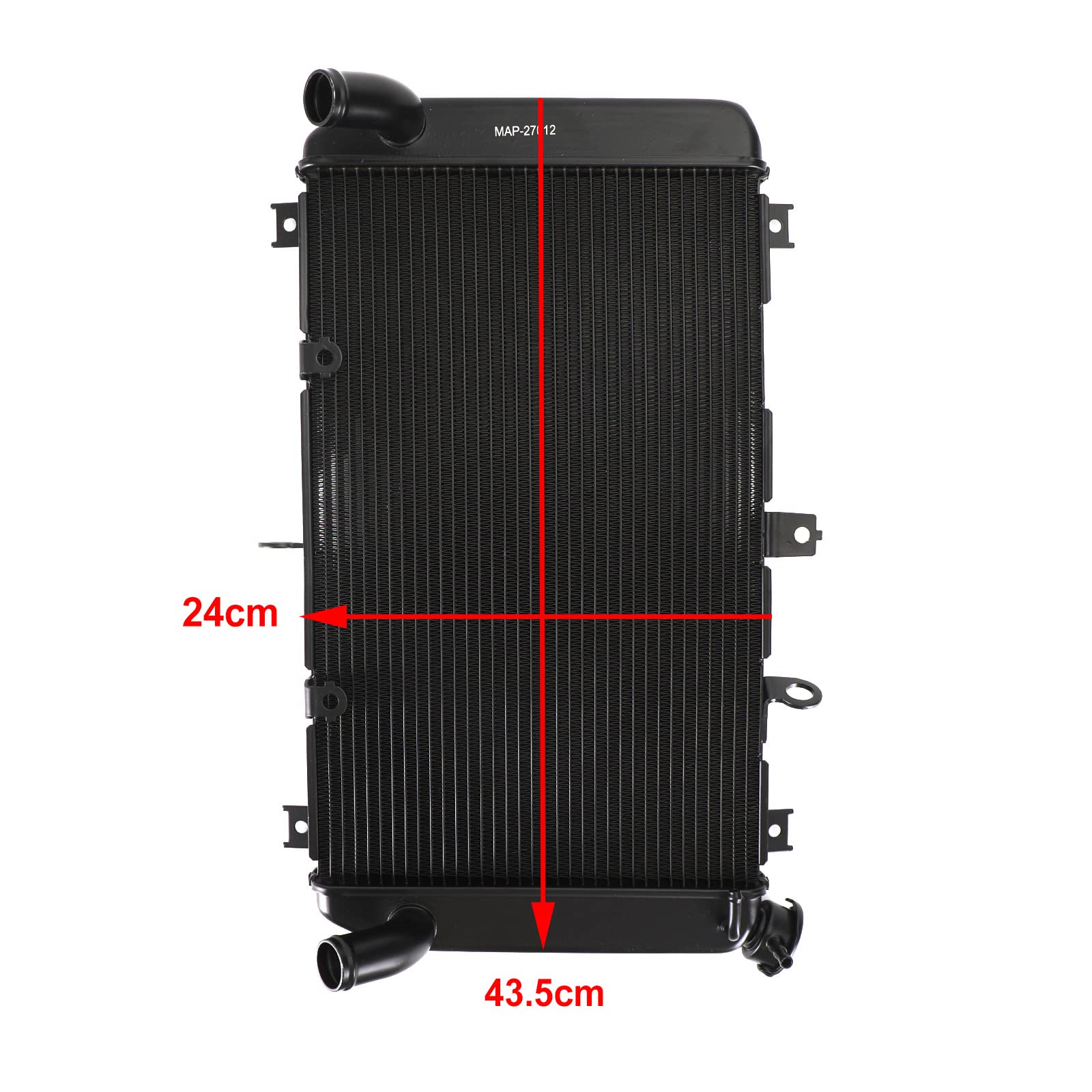 Radiateur de Refroidissement en Alupour Minium pour Kawasaki Z900 2017-2023, Haute Transmissibilité Thermique, Cooler Radiator, Installation sans Modification, 1 Pièce