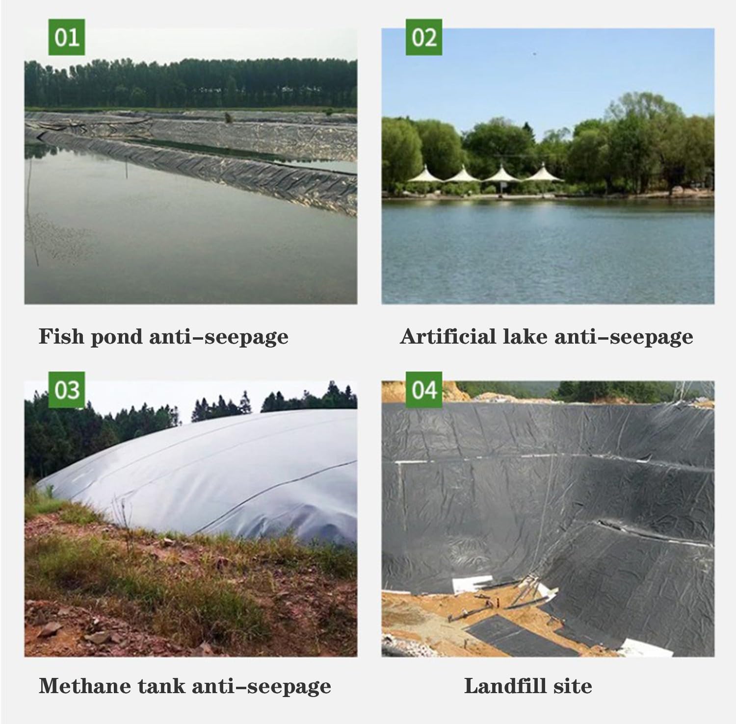Mała wkładka do stawów rybnych - 2 x 2 m i 4 m x 4 m, idealna do stawów koi, elementów wodnych, zbiorników wodnych i sztucznych jezior, odporna na rozdarcie podkładka na plac budowy