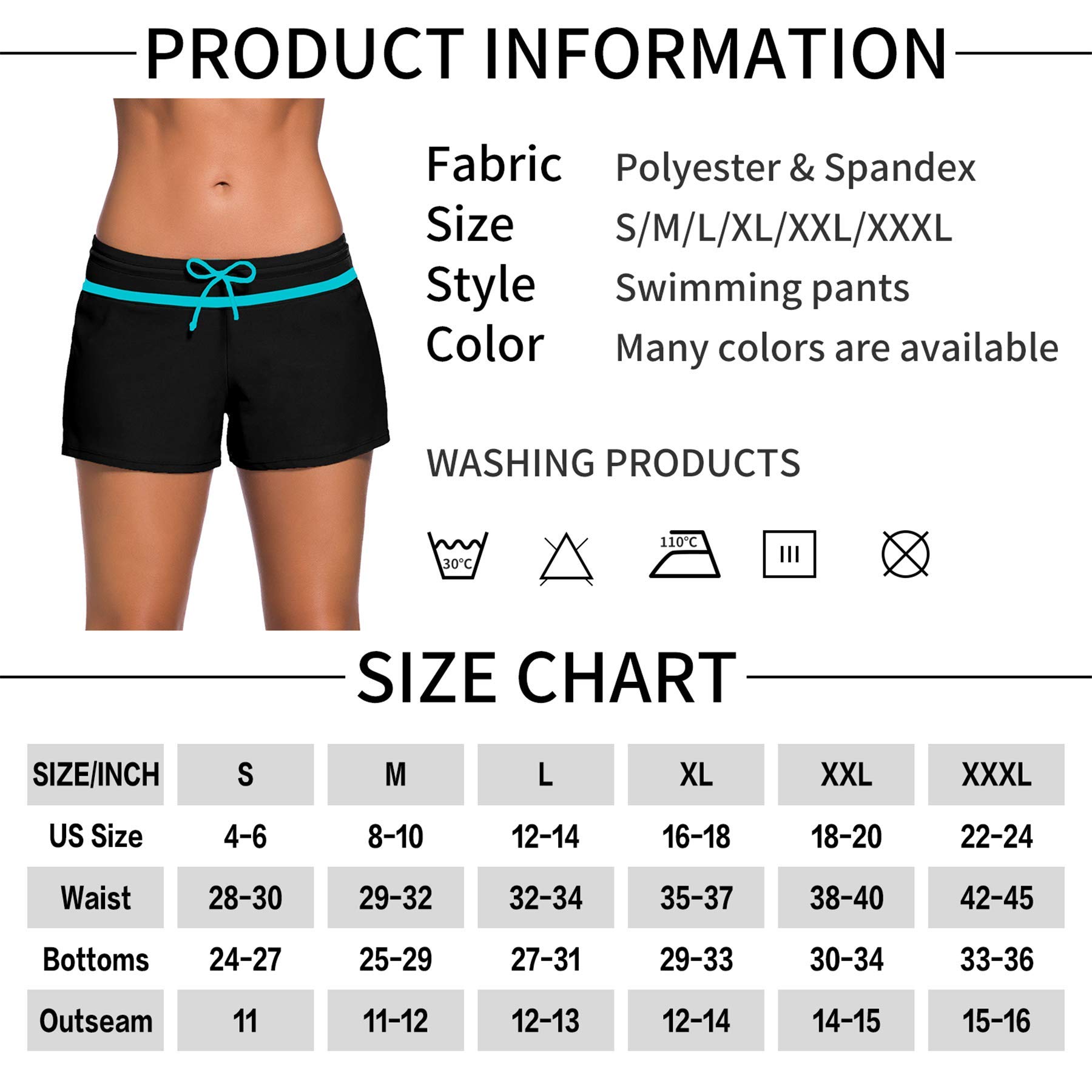 Pantaloncini da Bagno Donna Estate Protezione UV Pantaloncino da Nuoto Asciugatura Rapida Pantaloncini da Tavola Elegante Boyleg Style Pantaloncini da Spiaggia Donna Sportivo Costumi da Bagno