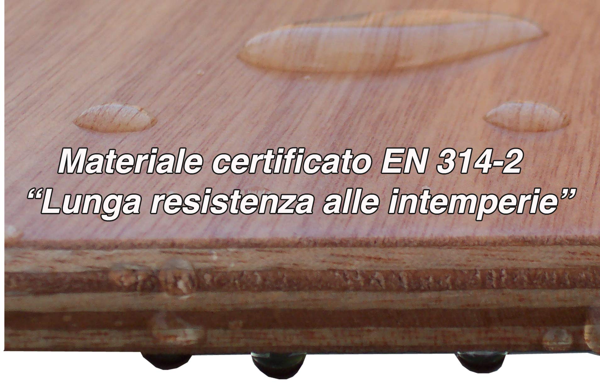 Castelmerlino Table pliante Okumè sol en contreplaqué marine 80x60 cm