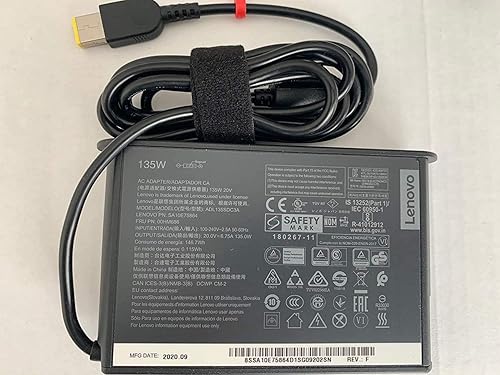 Miniatura 4 de Lenovo P/N: 4X20Q88539 Adaptador de CA delgado de 135 W para Lenovo G510, G5005, Y50-70, Y50P-70, Y520-15, Y700-14, Y700-17, Y70-70 - Caja al por