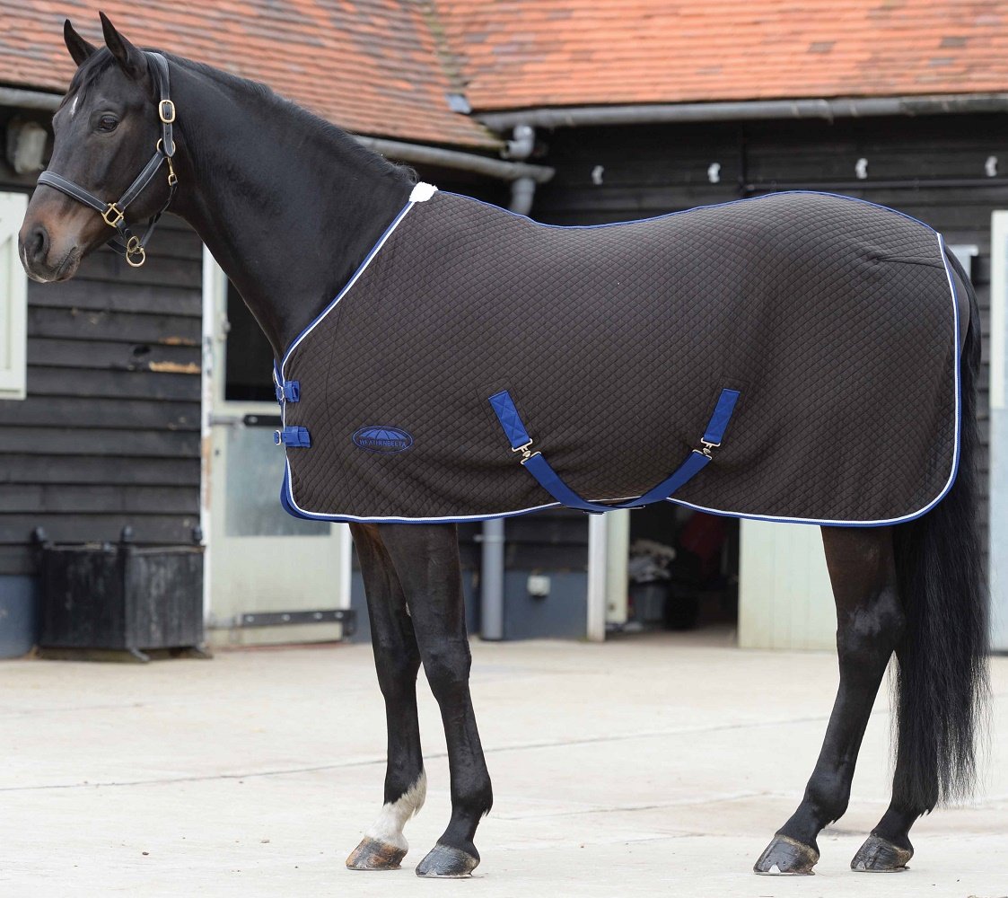 Weatherbeeta Thermic Quilt Cooler Standard Neck Charcoal/Blue/White 6ft 0