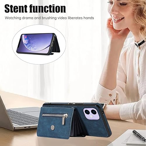 Miniatura 3 de Asuwish Funda de teléfono para iPhone 11 6.1 con correa cruzada para muñeca, soporte para tarjetas de crédito, accesorios de celda de cuero,