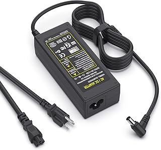 DC 19V Power Cord TV Charger for LG 19" 20" 22" 23" 24" 27" 29" 29WK500 29WK600 27MK400H-B 27UK650 24MK600M 24MK400H 24EN43V 24EN43VSLCD Monitor AC Adapter Power Supply