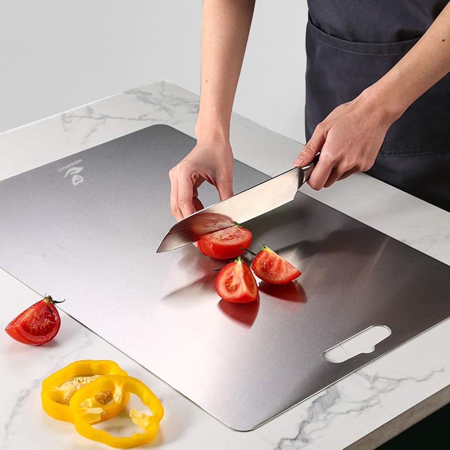 WEEDOO Stainless Steel Chopping Board for Kitchen (35CMX24CM) | Steel Chopping Board | Chopping Board Steel | Chopper Board for Kitchen | Steel Cutting Board | Chopping Board for Vegetables (B0DCVQWFN9) Amazon Price History, Amazon Price Tracker