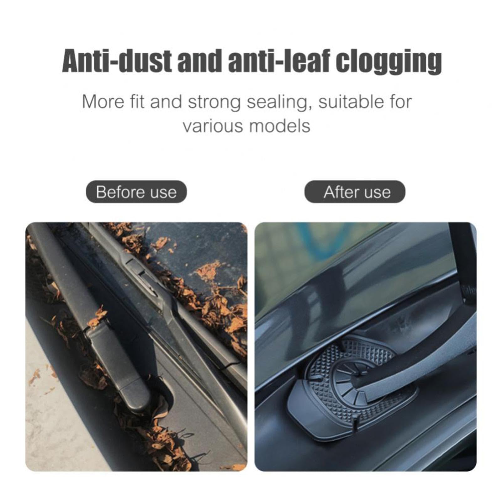 Copertura antipolvere in silicone per tergicristallo auto, copertura antipolvere per braccio inferiore del tergicristallo 'auto, protezione universale per auto, copertura per foro del