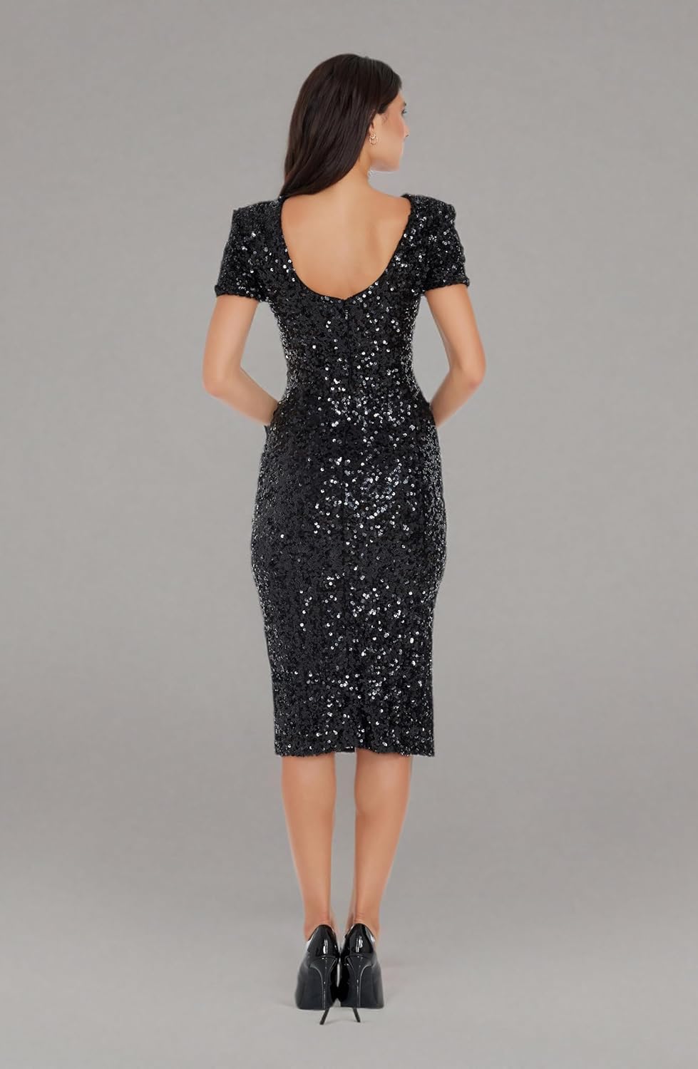 Dress The Population Womens Natasha Bodycon Midi DressSpecial Occasion Dress - Image 5