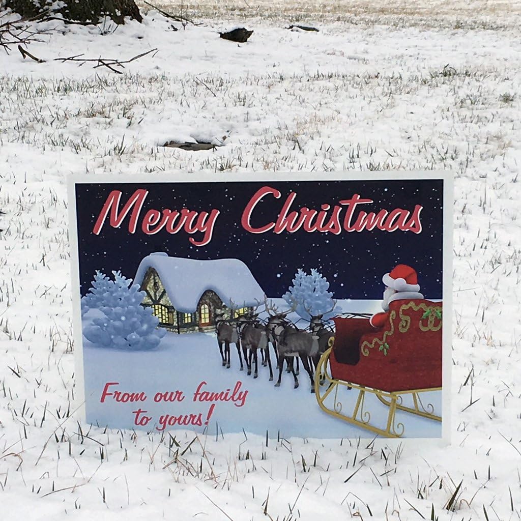 VictoryStore Yard Sign Outdoor Lawn Decorations: Religious Christmas Outdoor Lawn Signs Set of 2, 2 Different Designs, 18 Inches by 24 Inches Each, Includes 2 Stakes Per Sign